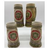 Set of 4 Pabst Brewing Co. Beer Steins, Made in Brazil