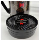Set of 4 Michelob Mugs with Coasters and Collectible Patches