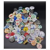 Large Collection of Vintage Promotional Pins and Badges