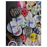 Large Collection of Vintage Promotional Pins and Badges