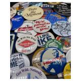 Large Collection of Vintage Promotional Pins and Badges