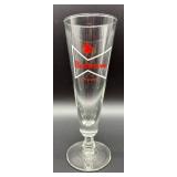 Set of 6 Budweiser Pilsner Beer Glasses and 1971 Budweiser Girl Tin Tray