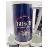 Set of 6 Busch Bavarian Beer Insulated Plastic Mugs