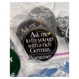 Collection of Over 50 Vintage Beer and Liquor Promotional Buttons