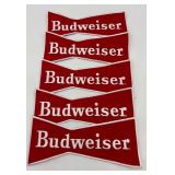 Collection of 5 Budweiser Embroidered Patches