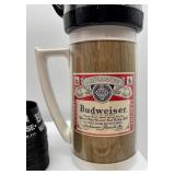 Budweiser Collectible Set with Mugs, Buttons, and Hero #1 Plate