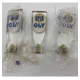 Set of 3 Oly Beer Tap Handles, Vintage Brewery Collectibles