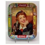 Vintage Coca-Cola Metal Serving Tray with Retro Design