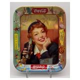 Vintage Coca-Cola Advertising Tray with Iconic Illustration