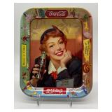 Vintage Coca-Cola Advertising Tray with Iconic Illustration