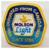 Set of 12 Molson Light Embroidered Patches with Canada Emblem
