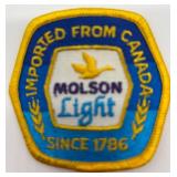Collection of 12 Molson Light Imported From Canada Patches