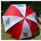 Large Pabst Blue Ribbon Red and White Umbrella