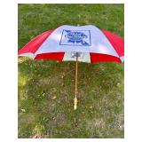 Large Pabst Blue Ribbon Red and White Umbrella