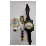 Collection of 4 Vintage Busch and Natural Light Beer Tap Handles