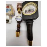 Collection of 4 Vintage Busch and Natural Light Beer Tap Handles
