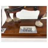 Vintage Budweiser Clydesdale Display Model with Plastic Case and Dual Pen Set