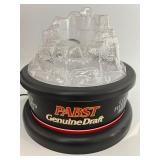 Pabst Genuine Draft Beer Advertising Light Display with Ice Sculpture Design