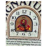 Vintage Stroh Signature Wall Clock with Brewery Design