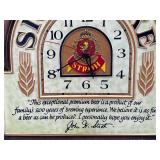 Vintage Stroh Signature Wall Clock with Brewery Design