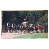 Vintage Budweiser Clydesdale Horse-Drawn Wagon Poster