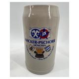 Spaten and Hacker-Pschorr Beer Stein Collection with Wall Banner