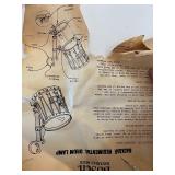 Vintage Busch Regimental Drum Lamps with Hardware