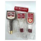 Old Milwaukee Beer Promotional Items Set with Bag, Taps, and Apparel