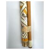 Vintage Olympia Beer Pool Cue and Tap Handles Collection