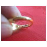 (FS) 14K Gold Plated Ring with Clea...
