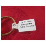 (FS) 14K Gold Electroplate Cubic Zi...