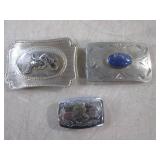 (EC1) 3 Vintage Western Design Belt...