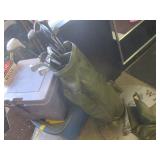 (CSB) Vintage Golf Bag with Cover a...