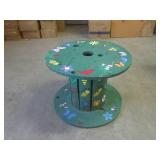 (EW3) Painted Wood Cable Spool Deco...
