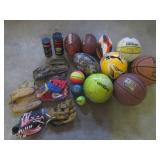 (EW5) Assortment of Balls and Glove...
