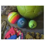 (EW5) Assortment of Balls and Glove...