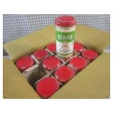 (B-2) 12 Jars of Beaver Cream Horse...