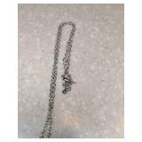 New Boho Tribal Necklace And Pierced Earring Set Blue Enamel Acrylic Accents *P