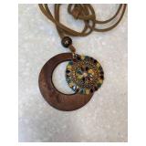 New Boho Chic Necklace And Pierced Earrings Set Floral *P