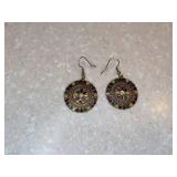 New Boho Chic Necklace And Pierced Earrings Set Floral *P