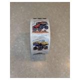 500 Total Brand New Roll Of Monster Truck Stickers *P