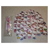50 Total Brand New Hello Kitty Stickers And Pen *P