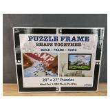 Brand New Funwares 20x27 Puzzle Frame- Sleek Matte Black Finish *B