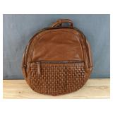 Brand New Genuine Leather Backpack for Men Casual Backpack for Women Office Bag with Adjustable Shoulder Strap Cognac $107.99 Retail *B