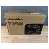 New MÜELLERHOME RetroMod 2 Slice Toaster Black *B
