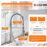 Brand New OWOFAN Kitchen Faucet with Pull Down Sprayer Brushed Nickel Stainless Steel $39.59 Retail *B