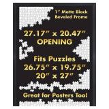 Brand New Funwares 20x27 Puzzle Frame- Sleek Matte Black Finish *B