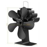 Brand New PYBBO Wood Stove Fan 5 Blades, Heat Powered Fireplace Fan *B