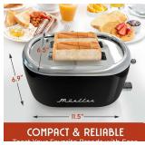 New MÜELLERHOME RetroMod 2 Slice Toaster Black *B
