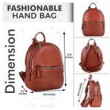 Brand New Genuine Leather Backpack for Men Casual Backpack for Women Office Bag with Adjustable Shoulder Strap Cognac $107.99 Retail *B